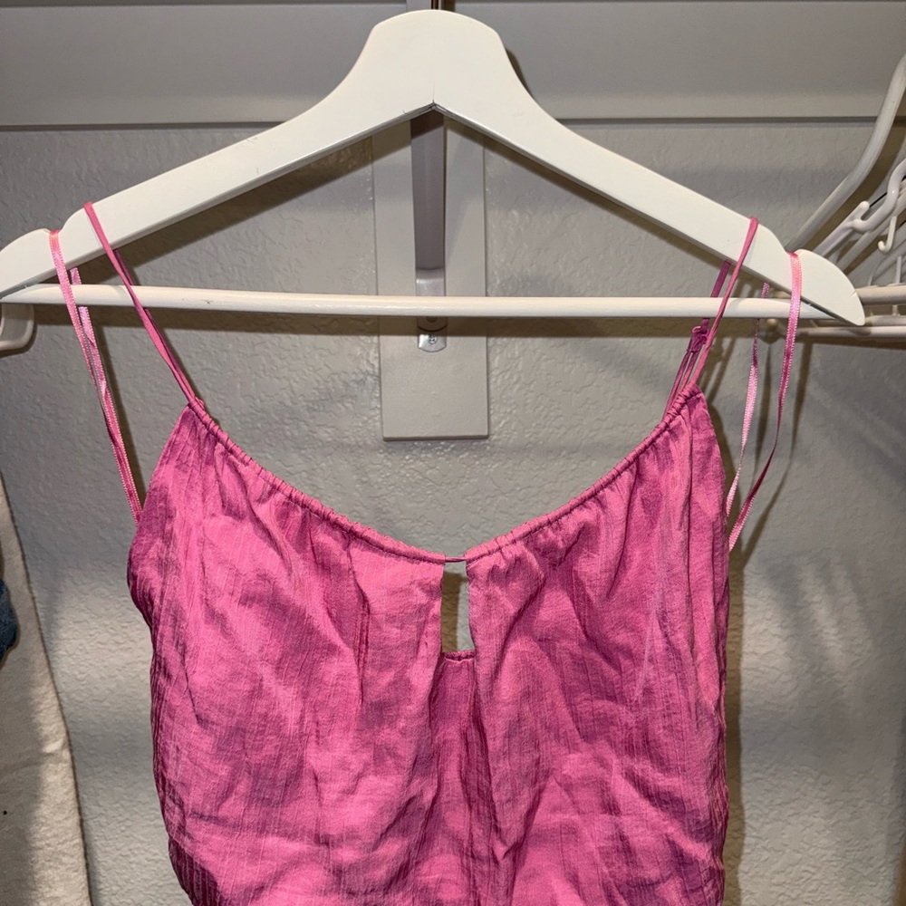 Pink Women's Spaghetti Strap Top